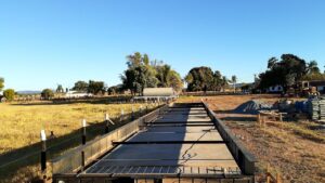 Obra de base de balança